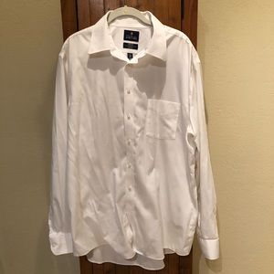Stafford Executive, White, Regular Fit, Size 17 (36-37), Long Sleeve Shirt